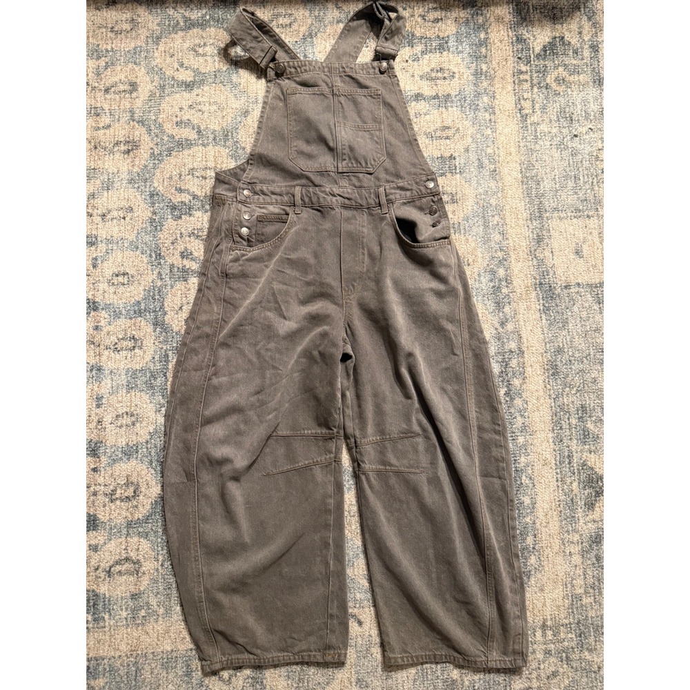 Free People Good Luck Barrel Overalls Size Large Excellent Condition